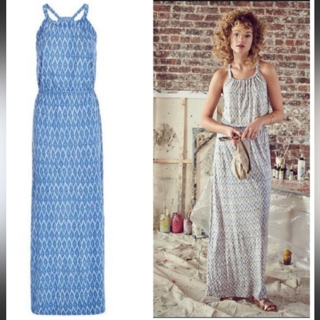 Joie Narod Blue Patterned Maxi Dress